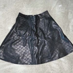 One Clothing Black Highwasted Pleather Mini Skirt Size XS